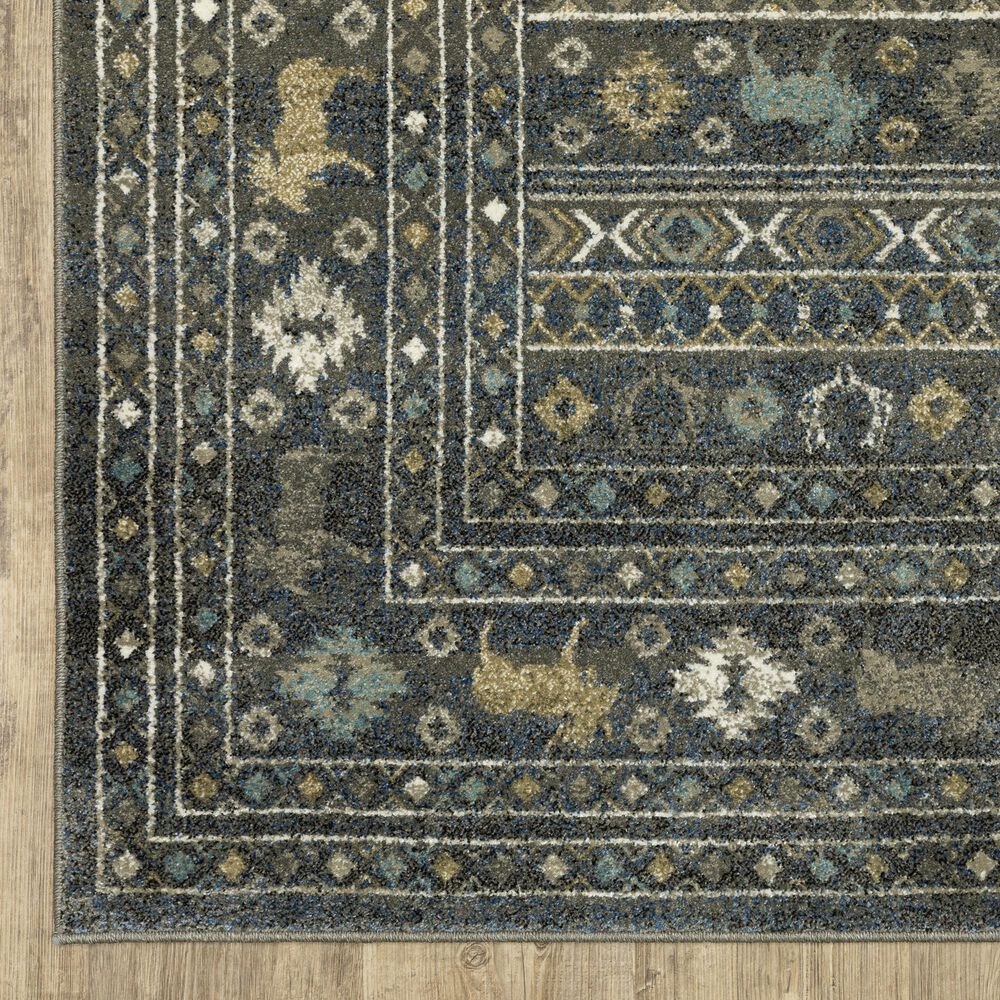 Oriental Weavers Venice 2&#39;3&quot; x 7&#39;6&quot; Blue and Gold Runner, , large