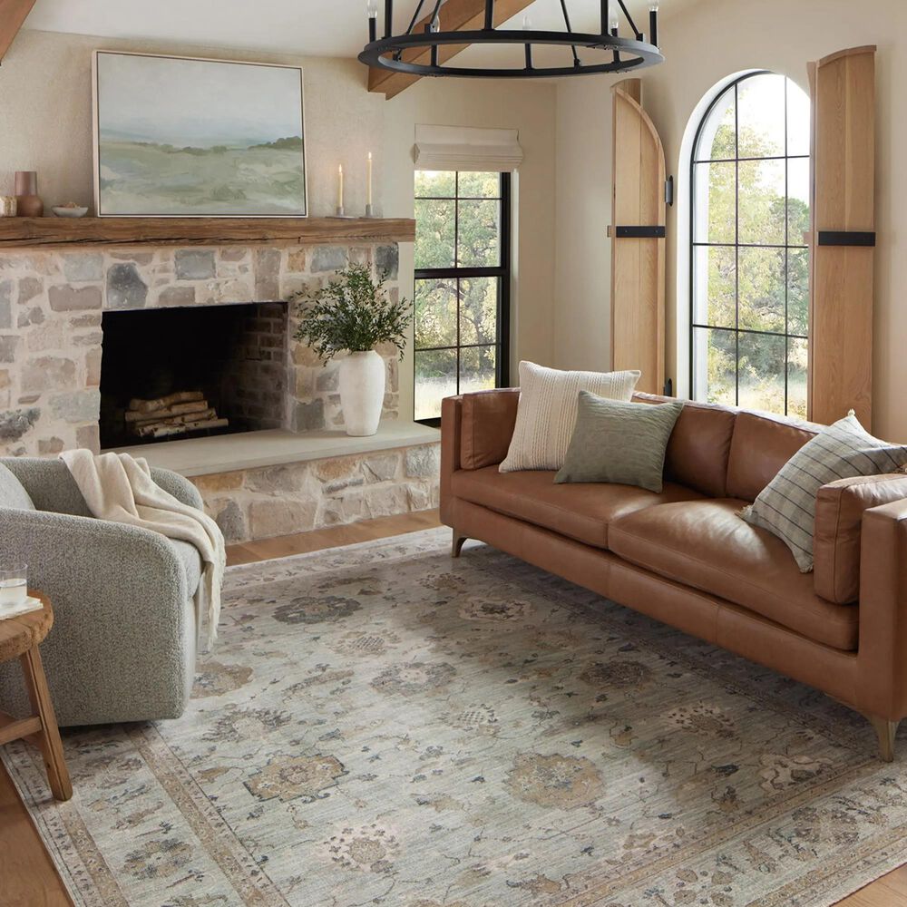 Magnolia Home Millie 5&#39;3&quot; x 7&#39;6&quot; Sky and Gold Area Rug, , large