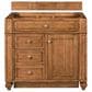 James Martin Vanities Bristol 36" Single Bathroom Vanity in Saddle Brown with 3 cm Parisien Bleu Quartz Top and Rectangular Sink, , large