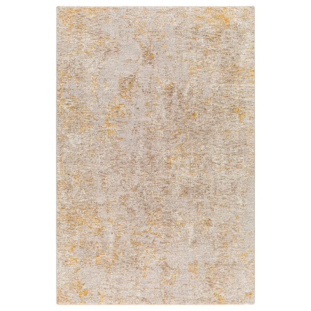 Surya Reina Light Gray, Light Brown, Medium Gray, Mustard and Tan 12" x 15" Area Rug, , large