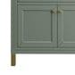 James Martin Vanities Chicago 36" Single Bathroom Vanity in Smokey Celadon with 3 cm Carrara White Marble Top and Rectangular Sink, , large