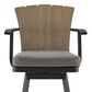 Armen Living Hazel Patio Swivel Bar Stool with Charcoal Cushion in Black, , large