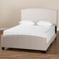 Baxton Studio Morgan King Bed with Beige Upholstered in Black, , large