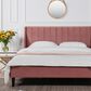 Jennifer Taylor Home Aspen Queen Upholstered Platform Bed in Ash Rose, , large