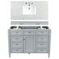James Martin Vanities Brittany 48" Single Bathroom Vanity in Urban Gray with 3 cm Eternal Jasmine Pearl Quartz Top and Rectangle Sink, , large
