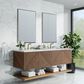 James Martin Vanities Marcello 72" Double Bathroom Vanity in Chestnut with 3 cm Ethereal Noctis Quartz Top and Rectangular Sinks, , large