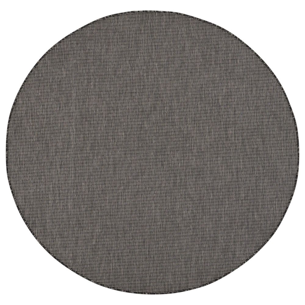 Nourison Positano 6&#39; Round Charcoal Indoor/Outdoor Area Rug, , large