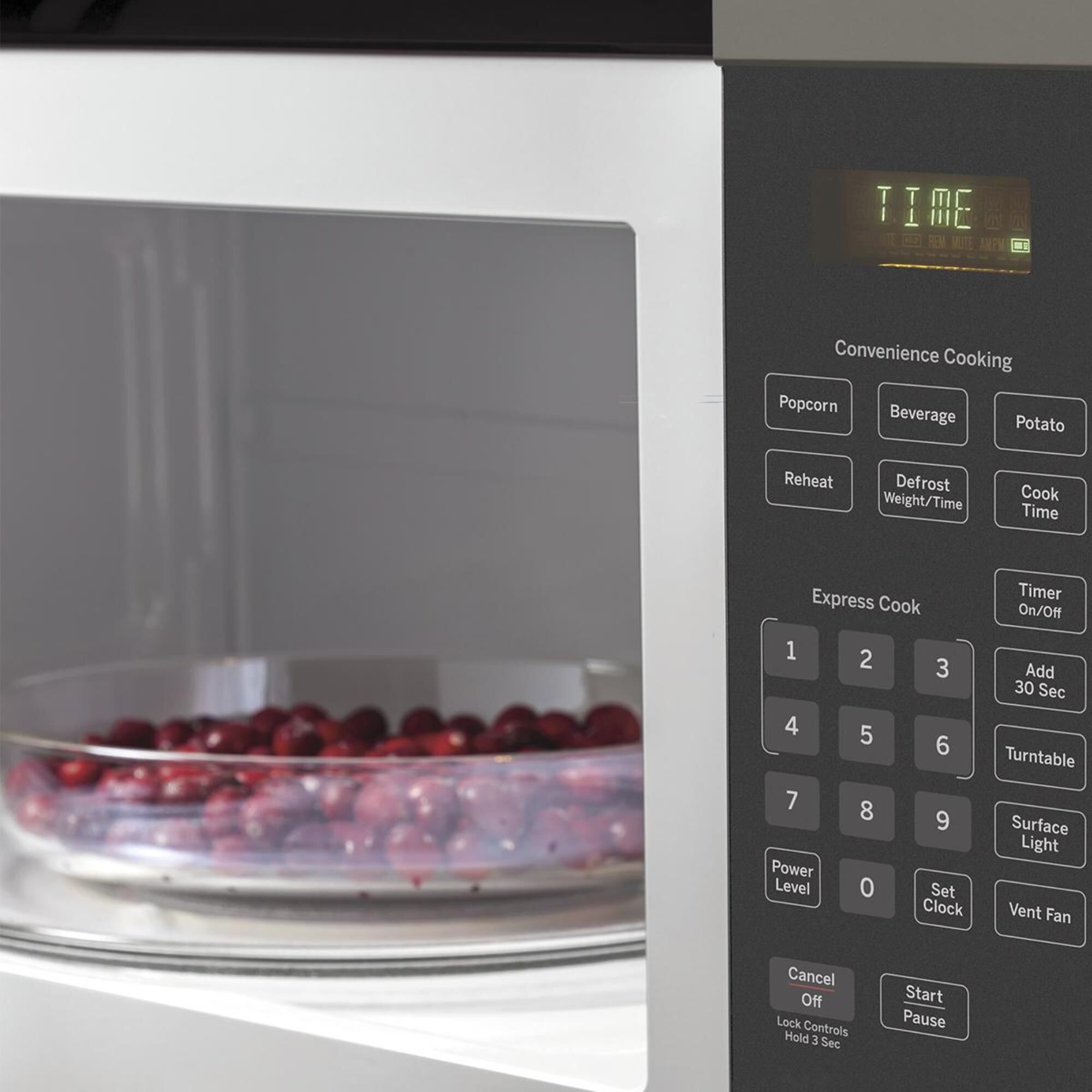 GE Appliances 1.6 Cu. Ft. Over the Range Microwave in Slate NFM