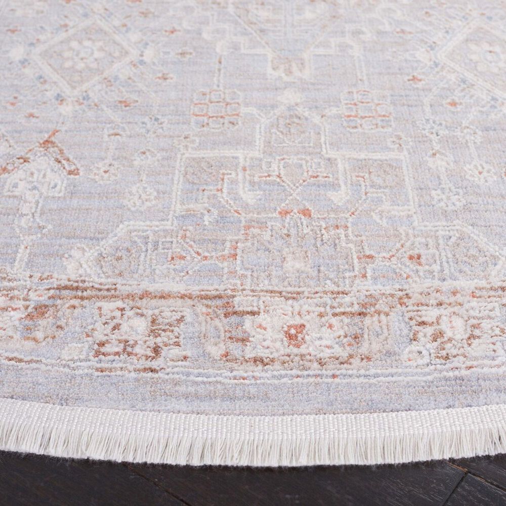 Safavieh Marmara 6&#39;7&quot; Round Grey, Blue and Rust Area Rug, , large