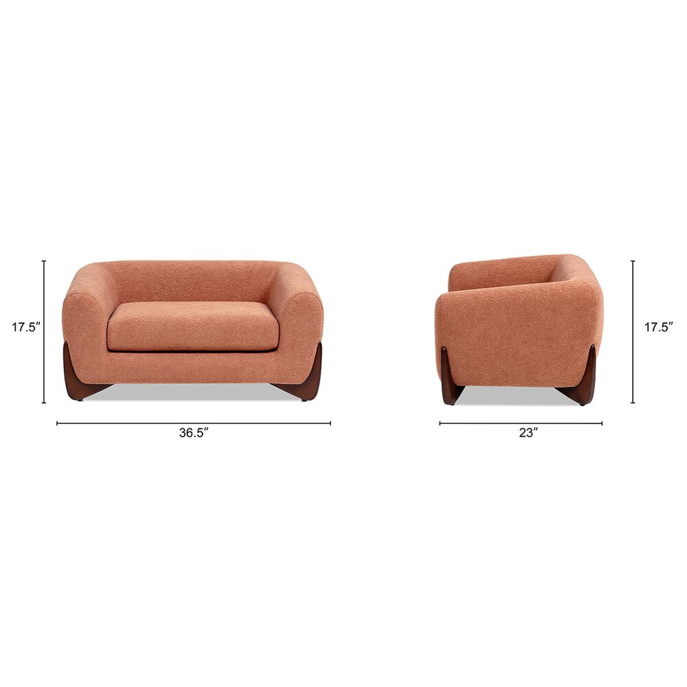 Jennifer Taylor Home Louie Alpine 36.5" Medium Sherpa Dog Sofa Bed in Spice Orange, , large