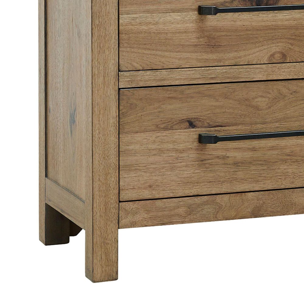 Millenium Ridgester California King Panel Bed with Dresser, Chest and Two Nightstands in Light Brown with USB Ports, , large