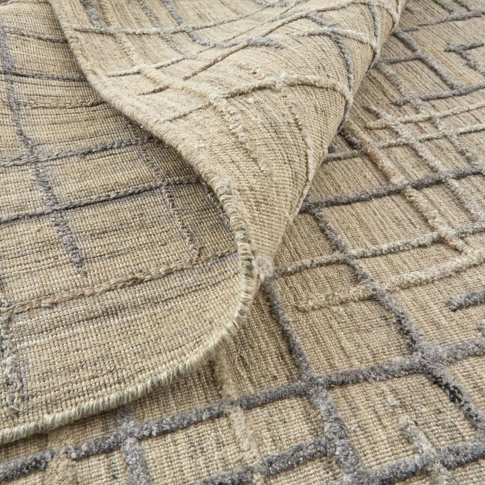 Feizy Kirkwood 2&#39;9&quot; x 8&#39; Beige and Silver Runner, , large