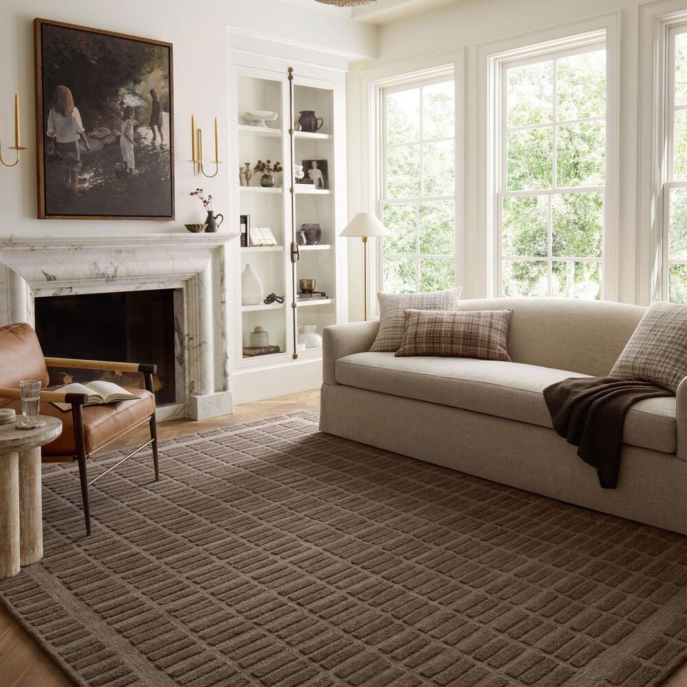 Chris Loves Julia x Loloi Bradley 5&#39; x 7&#39;6&quot; Cocoa Area Rug, , large