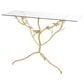 Maple and Jade Branch Floral Console Table in Gold, , large