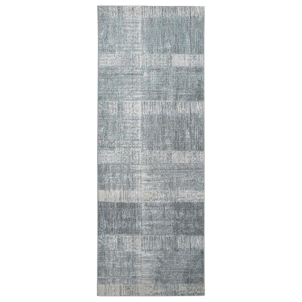 Feizy Azure 2"10" x 7"10" Blue and Beige Runner, , large