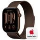 Apple Watch Series 12 (GPS) 46mm Dark Bronze Aluminum Case with Dark Bronze Milanese Loop - M/L and 2-Year AppleCare+, , large