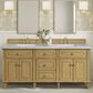 James Martin Vanities Lorelai 72" Double Vanity in Light Natural Oak with 3 cm Carrara White Marble Top, , large