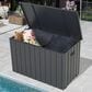 HOMLUX 200-Gallon Outdoor Metal Storage Deck Box in Gray, , large
