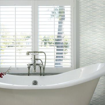 Shaw Molten Stretch Hexagon Platinum 11.77" x 11.81" Glass Mosaic Sheet, , large