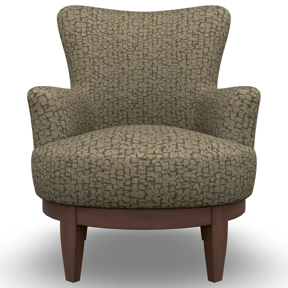 Best Home Furnishings Justine Modern Swivel Chair in Forest, , large