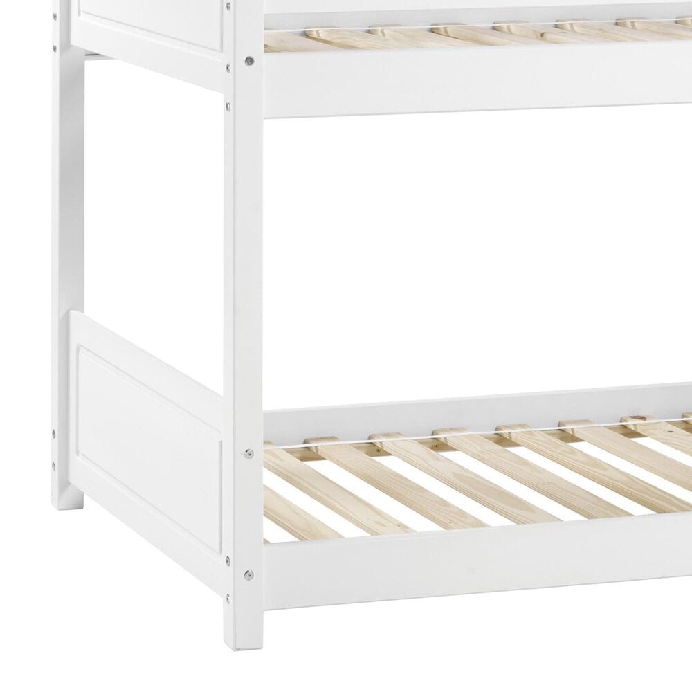 Linon Home Decor Maison Twin Over Twin Bunk Bed in White, , large