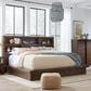 Riva Ridge Modern Loft Queen Platform Bed in Brownstone, , large