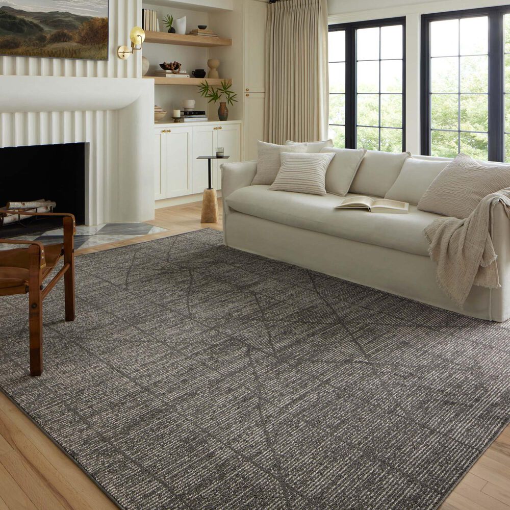 Loloi II Kamala 9&#39;2&quot; x 13&#39; Charcoal and Ivory Area Rug, , large
