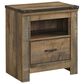 Ashley Trinell 5 Piece Twin Panel Bedroom Set in Brown, , large