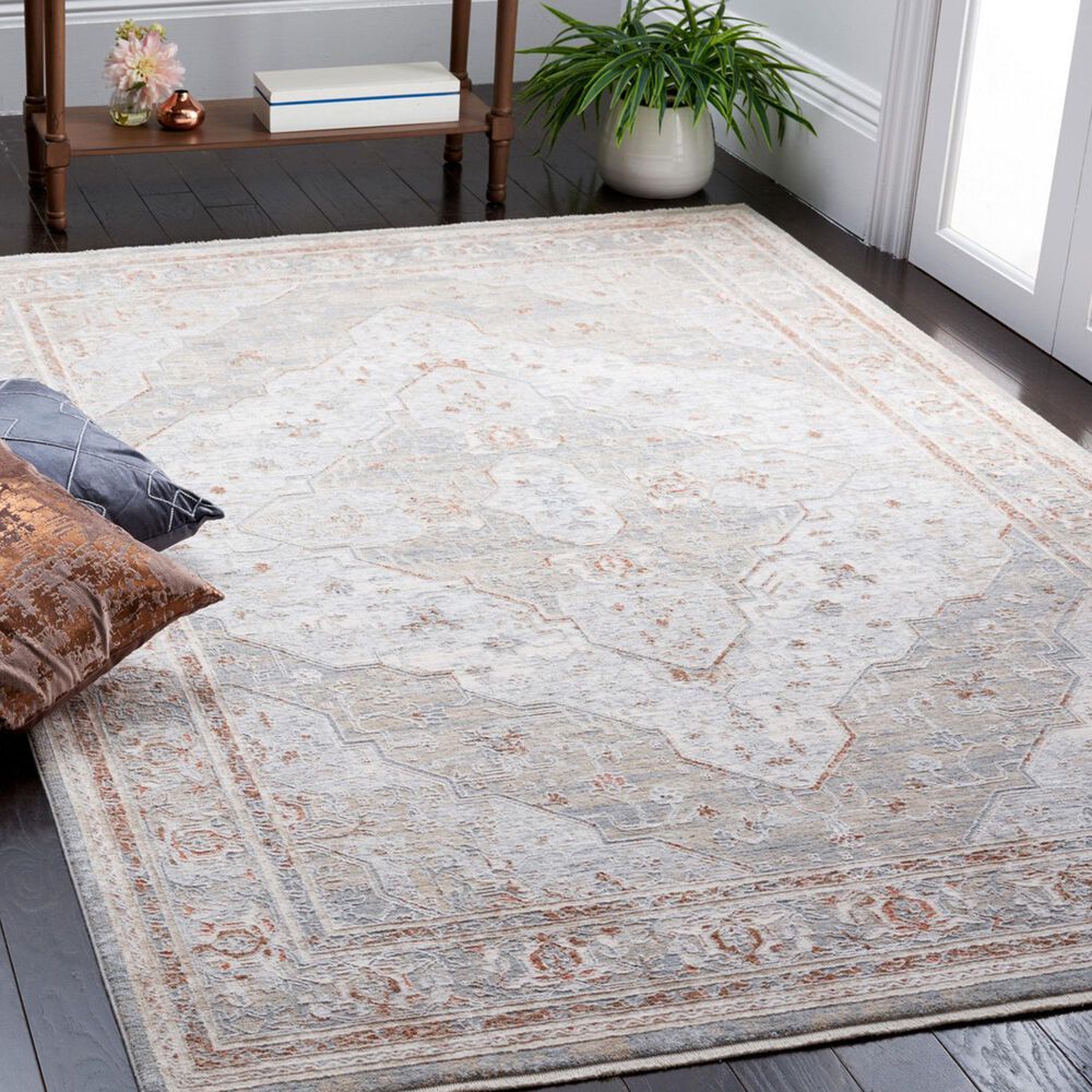 Safavieh Marmara MRM320B 4&#39; x 6&#39; Beige, Blue and Rust Area Rug, , large