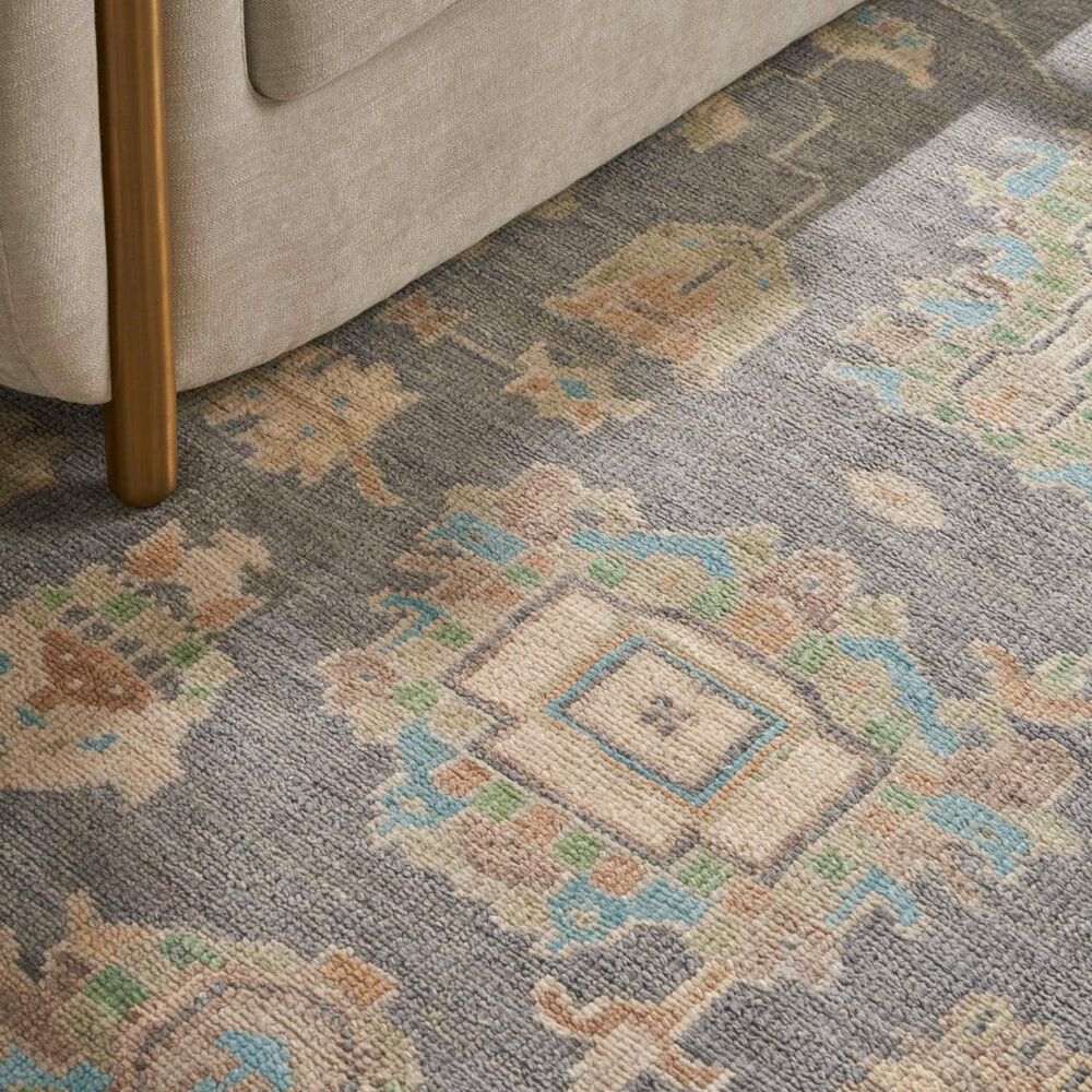 Nourison Odessa Grey and Multicolor 5'6" x 8' Area Rug, , large