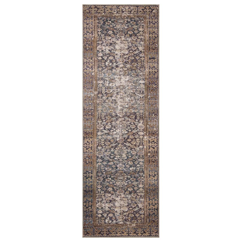 Amber Lewis x Loloi Georgie 3" x 12" Denim and Spice Runner, , large