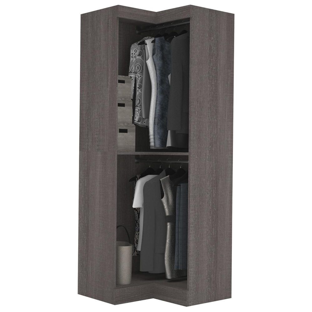 Bestar Pur Corner Storage Unit In Bark Gray, , large