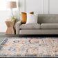 37B Harput Navy, Burnt Orange, Mustard, Teal, Medium Gray, Burgandy and Light Beige 3"11" x 5"7" Area Rug, , large