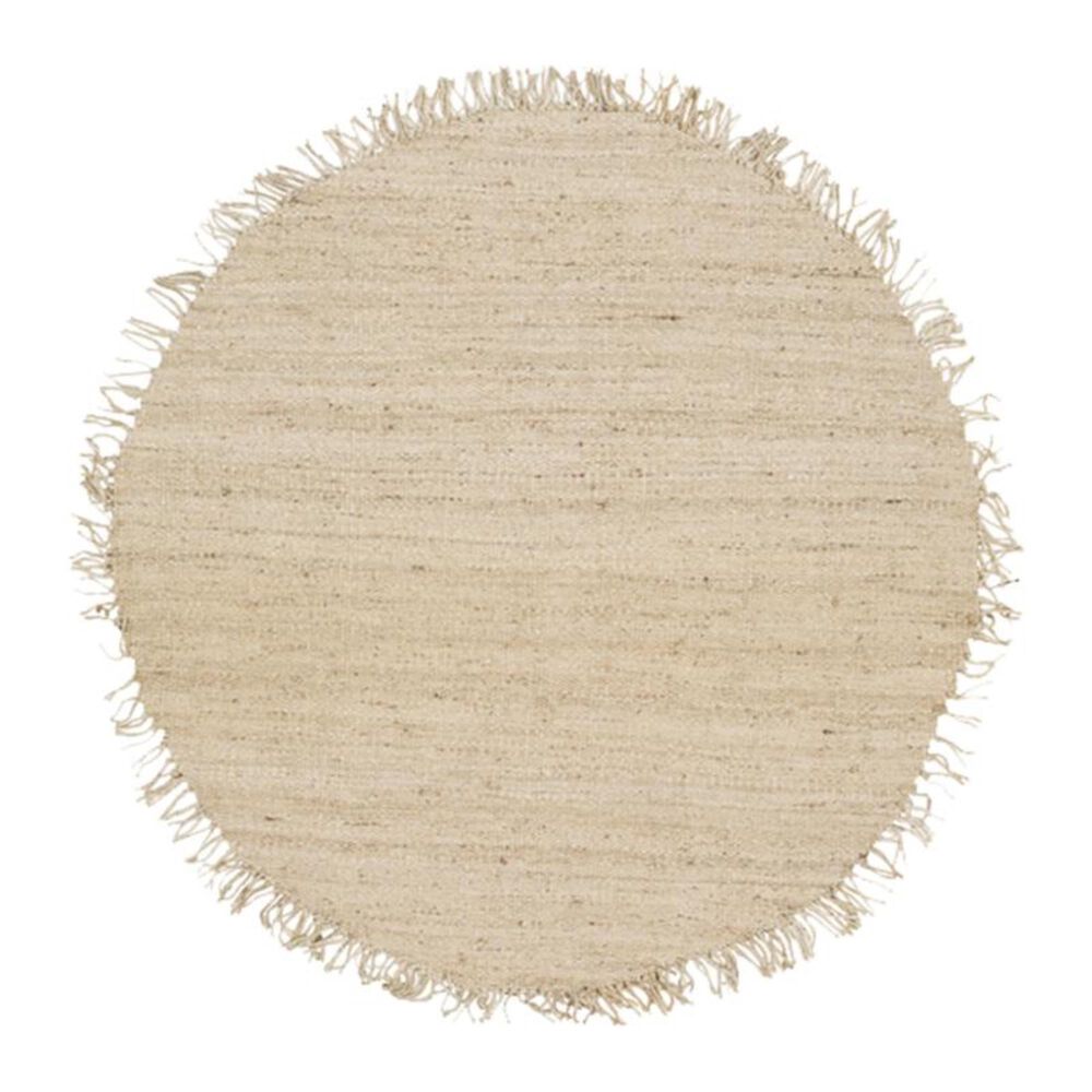 Surya Jute Bleached JUTE BLEACH 6" Round Cream Area Rug, , large
