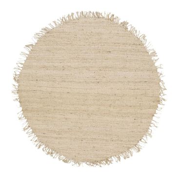 Surya Jute Bleached JUTE BLEACH 6" Round Cream Area Rug, , large