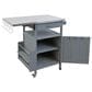 HOMLUX 40.5" Outdoor Kitchen Island with One Drawer in Blue Grey and Stainless Steel, , large
