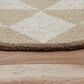 L&R Resources Sinuous Rustic Southwest Geometric 4" Round Brown, Tan and Cream Area Rug, , large