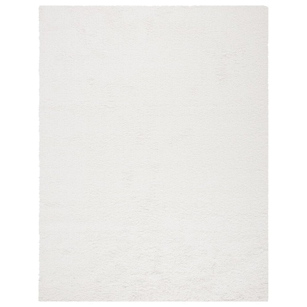 Safavieh August Shag AUG200A 8" x 10" White Area Rug, , large