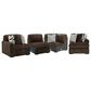 Ashley Midnight-Madness 4-Piece Right Facing Sectional with Chaise in Chocolate, , large