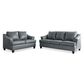 Ashley Genoa Leather Sofa and Loveseat in Steel, , large