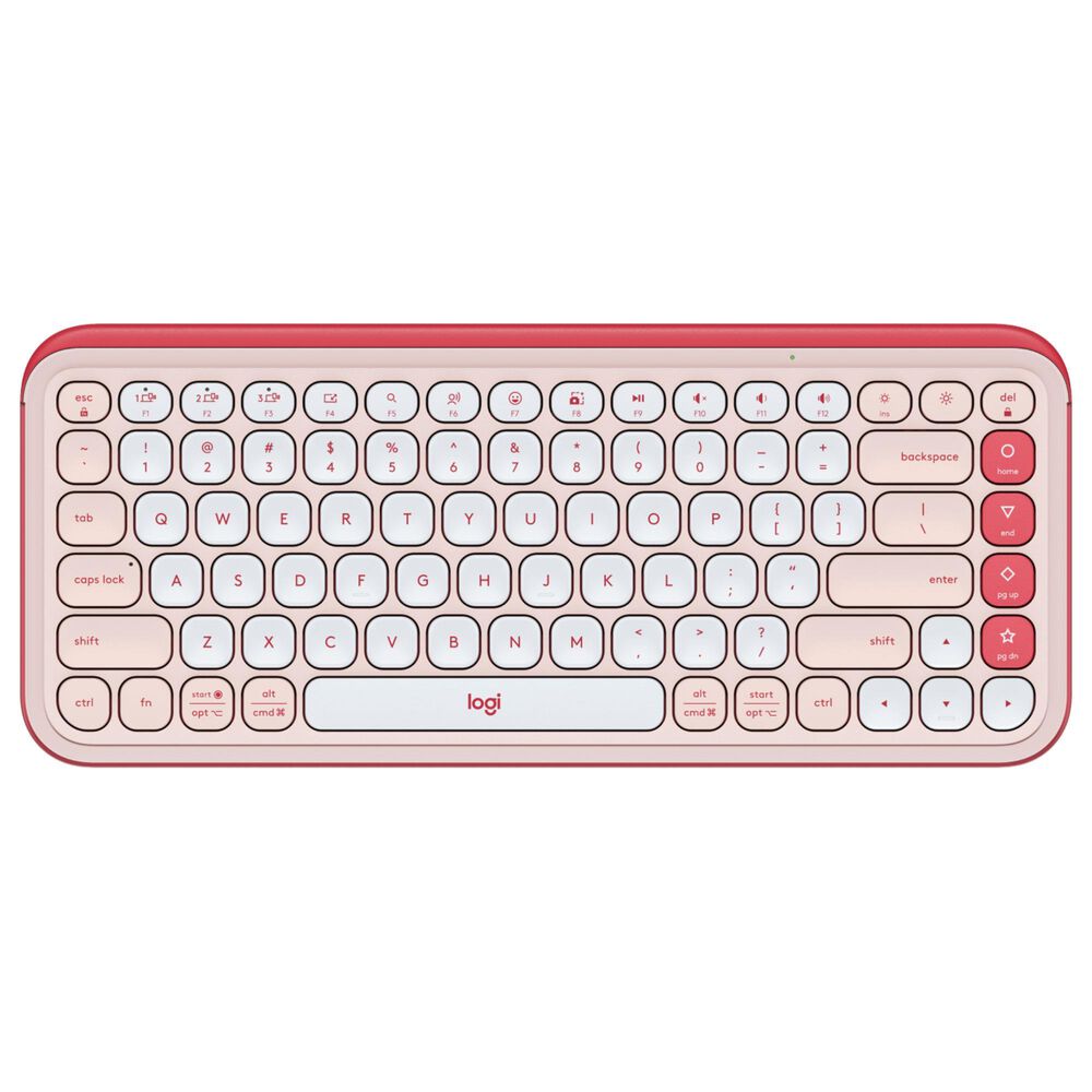 Logitech POP Icon Keys Wireless Bluetooth Keyboard in Rose and Off White, , large