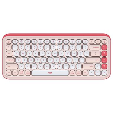 Logitech POP Icon Keys Wireless Bluetooth Keyboard in Rose and Off White, , large