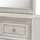 Pulaski Furniture Corp Camila Dresser and Mirror in White and Silver, , large