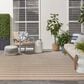 Nourison Positano POS03 Jute and Ivory 8" x 10" Indoor/Outdoor Area Rug, , large