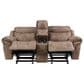 Steve Silver Nashville Manual Glider Recliner Console Loveseat in Cocoa, , large