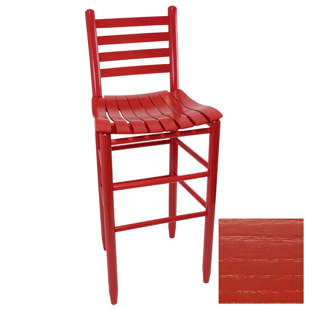 Lakeside Asheville Ladderback Barstool in Sienna Red, , large