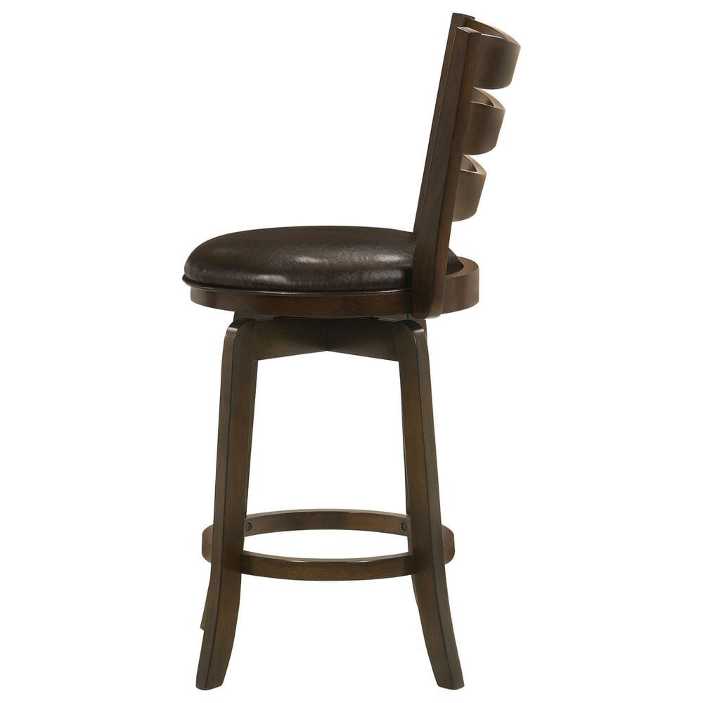Coaster Murphy Swivel Counter Stool in Dark Cherry, , large