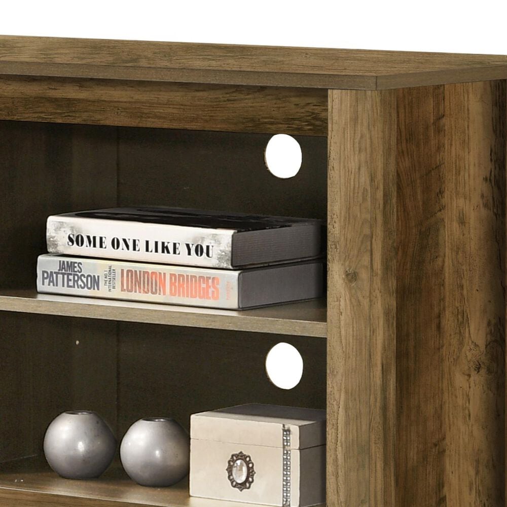 HOMLUX 70" TV Stand with Open Shelves and Adjustable Storage in Knotty Oak, , large