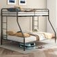 Pacific Landing Carson Twin Over Full Bunk Bed in Glossy Black, , large