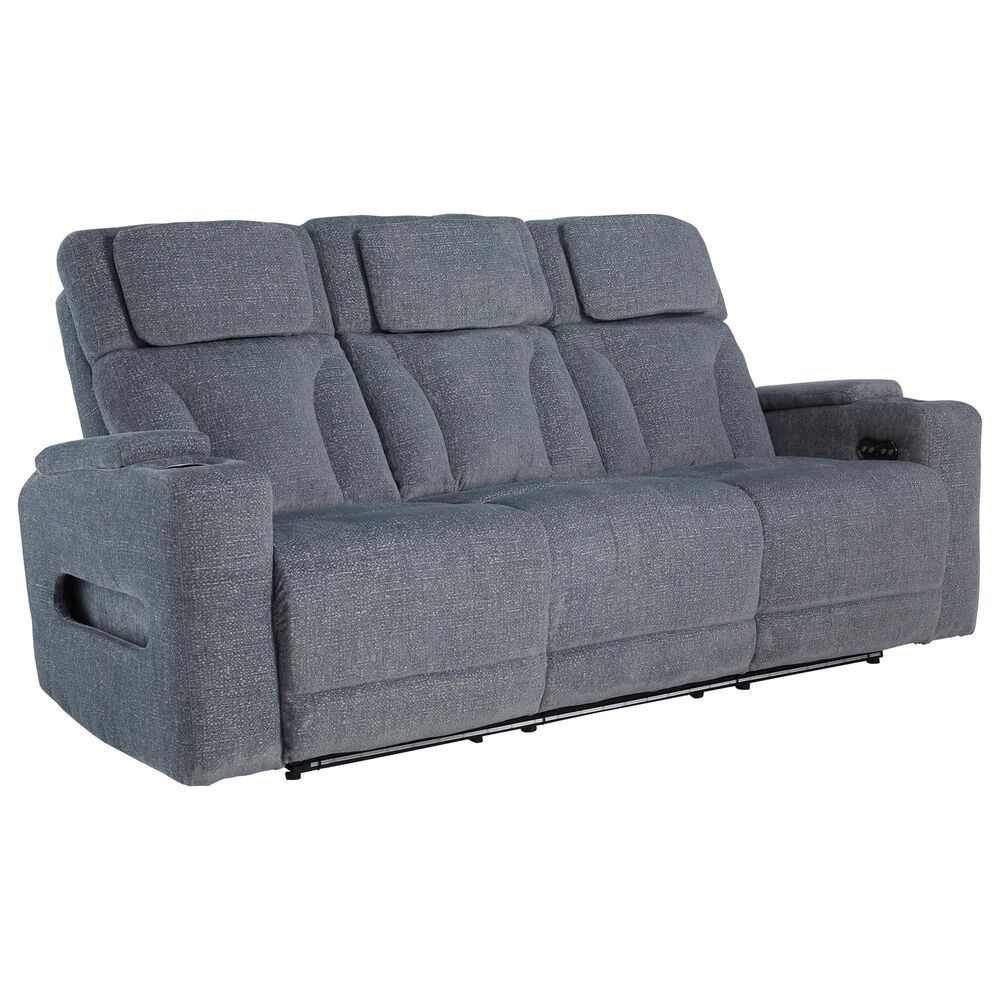 Ashley Forest Lake Power Reclining Sofa in Steel, , large